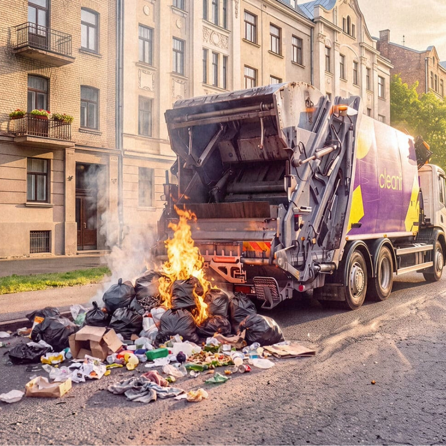 <p>"Uzmanību, deg!". Elektroierīces sadzīves atkritumos var izraisīt nopietnus ugunsgrēkus</p>